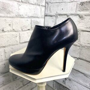 Dior Black Leather Platform Stiletto Ankle Boots